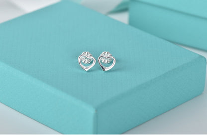 [Glow Muse ]OPEN HEART STUD EARRINGS