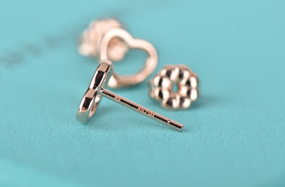 [Glow Muse ]OPEN HEART STUD EARRINGS