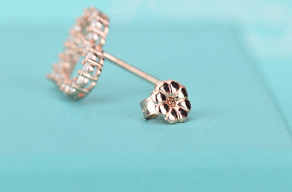 [Glow Muse ]OPEN HEART STUD DIAMOND EARRINGS