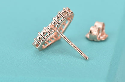 [Glow Muse ]OPEN HEART STUD DIAMOND EARRINGS
