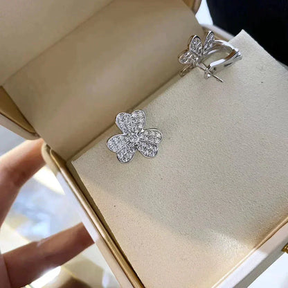 [Glow Muse]CLOVER COMOS DIAMOND EARRINGS SILVER