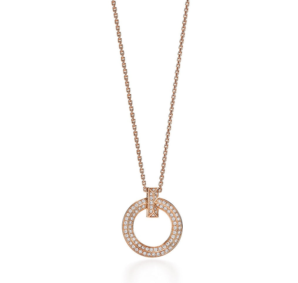 [Glow Muse ]T CIRCLE PEDANT DIAMOND NECKLACE