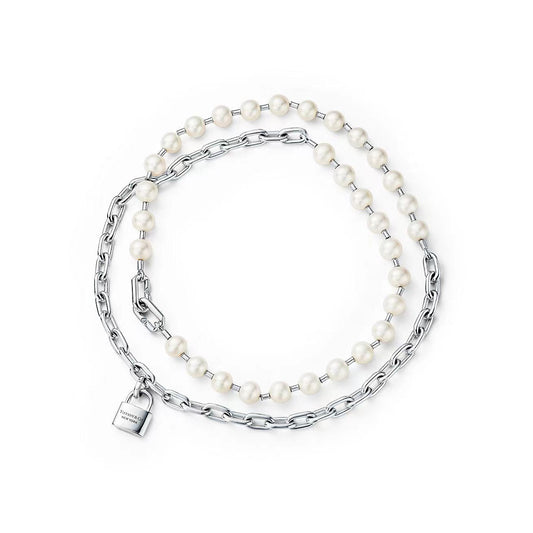 [Glow Muse ]HARDWEAR PEARL WRAP NECKLACE