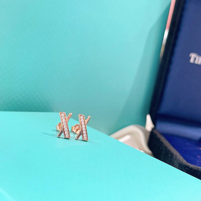 [Glow Muse ]X EARRINGS ROSE GOLD DIAMONDS