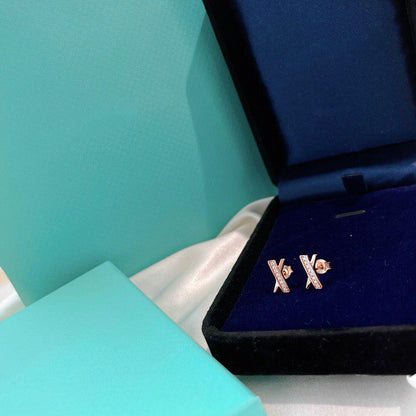 [Glow Muse ]X EARRINGS ROSE GOLD DIAMONDS