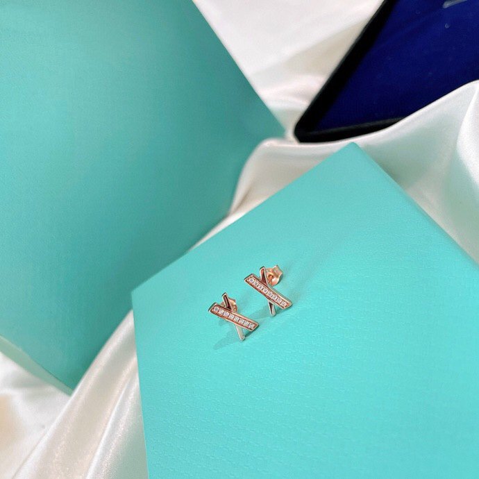 [Glow Muse ]X EARRINGS ROSE GOLD DIAMONDS