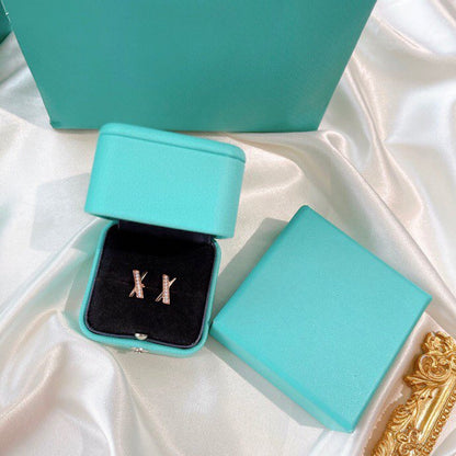 [Glow Muse ]X EARRINGS ROSE GOLD DIAMONDS