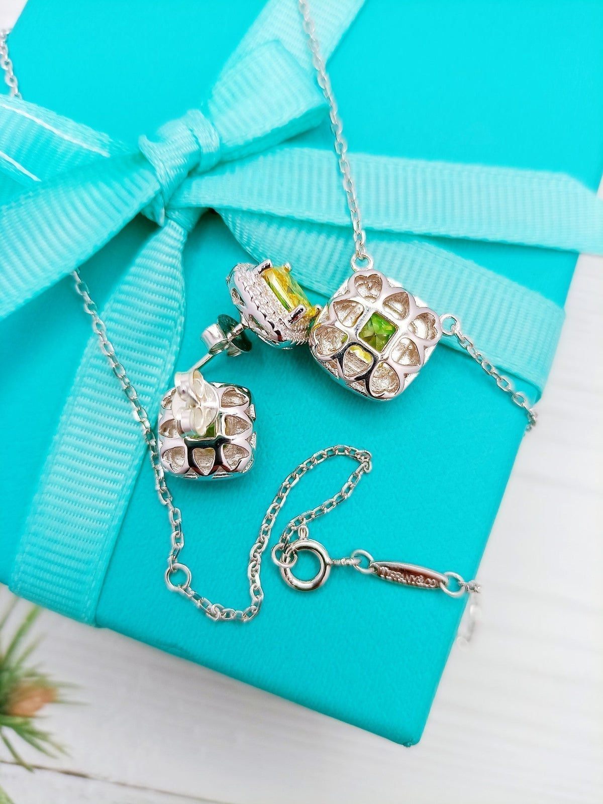 [Glow Muse ]SPARKLERS CITRINE GEMSTONE PENDANT NECKLACE STERLING SILVER