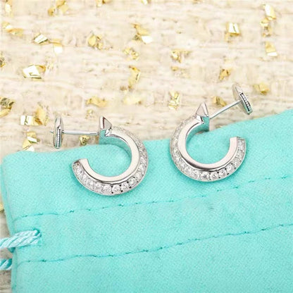 [Glow Muse ]HOOP EARRINGS IN ROSE GOLD WITH DIAMONDS