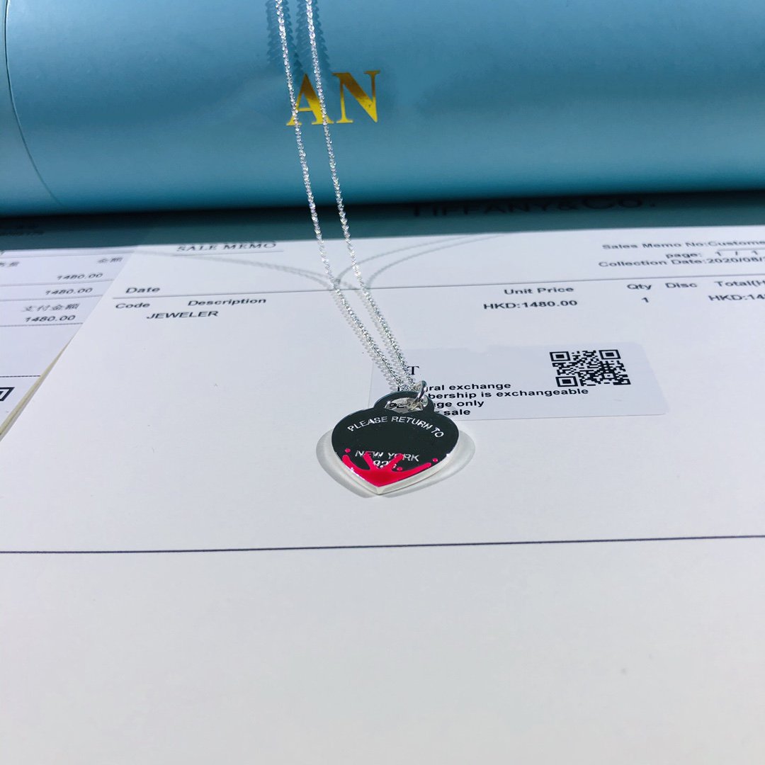 [Glow Muse ]COLOUR HEART SPLASH TAG NECKLACE
