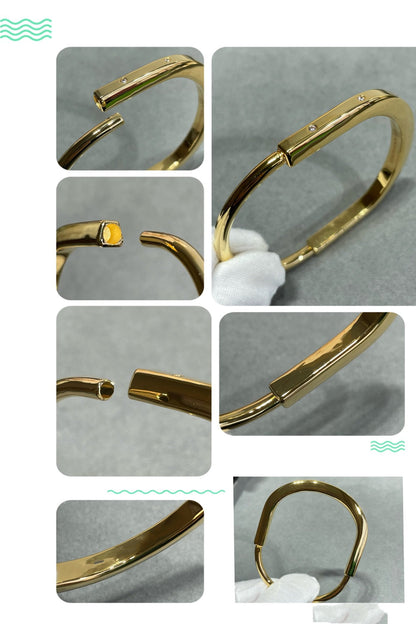 [Glow Muse ]LOCK BRACELET 8 DIAMOND