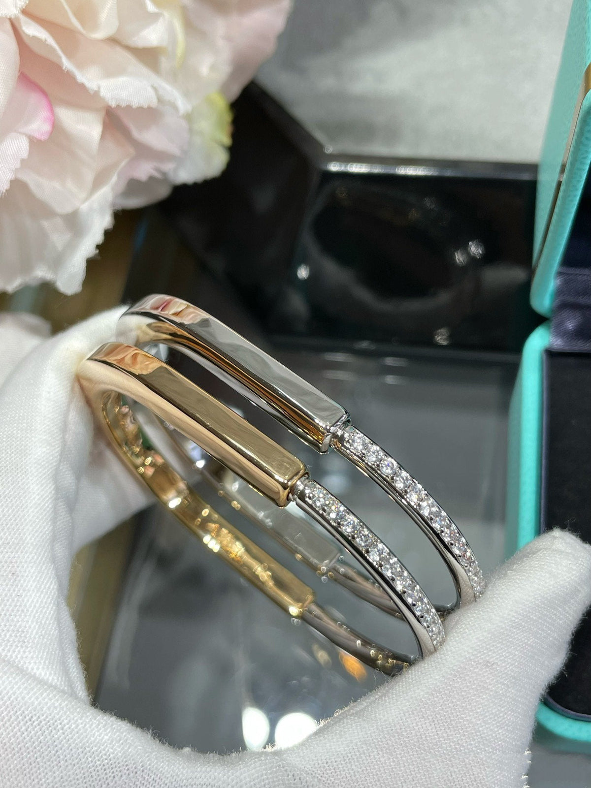 [Glow Muse ]LOCK BRACELET DIAMOND