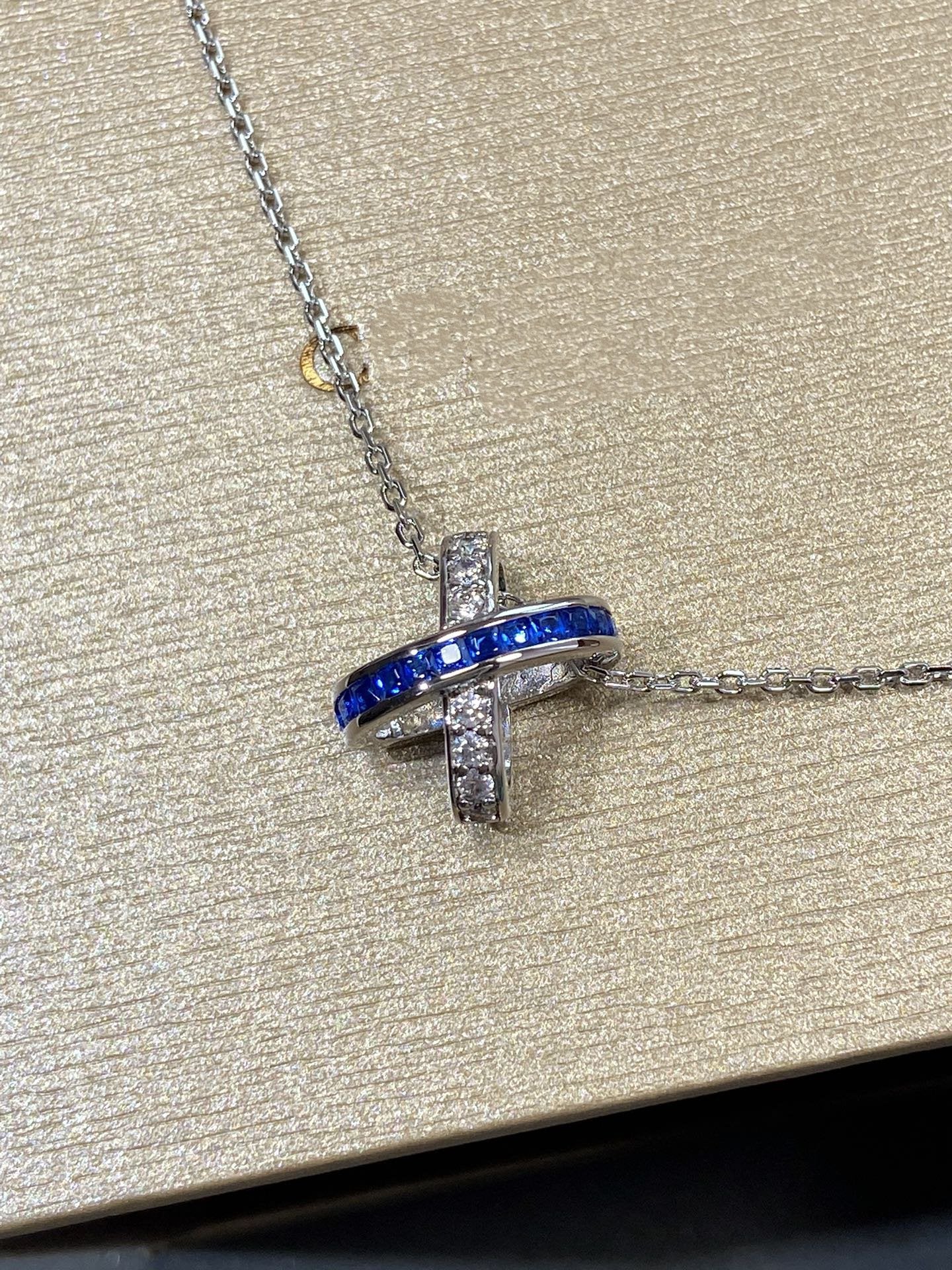 [Glow Muse]LIENS DIAMOND SILVER NECKLACE