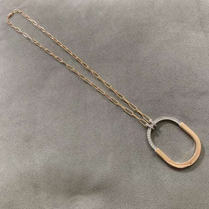 [Glow Muse ]LOCK DIAMOND NECKLACE