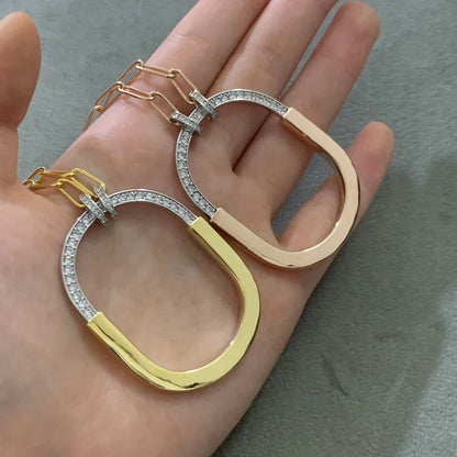 [Glow Muse ]LOCK DIAMOND NECKLACE