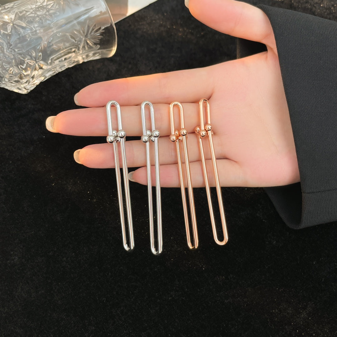 [Glow Muse ]HARDWEAR LONG DROP EARRINGS