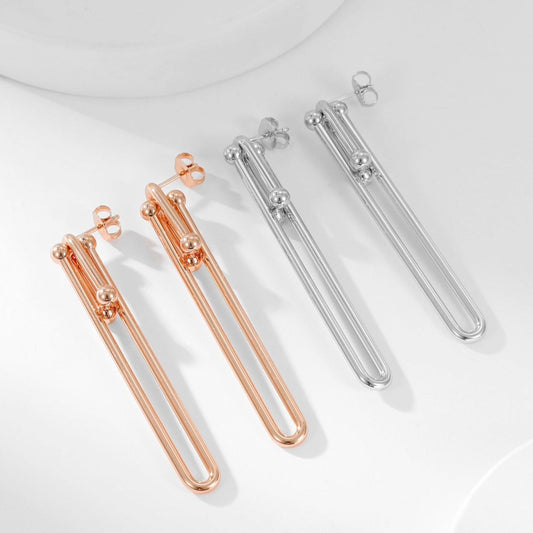 [Glow Muse ]HARDWEAR LONG DROP EARRINGS