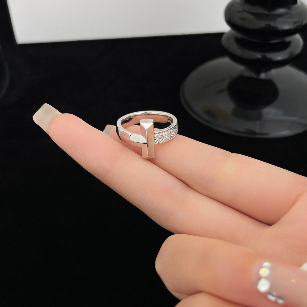 [Glow Muse ]T WIDE DIAMOND RING