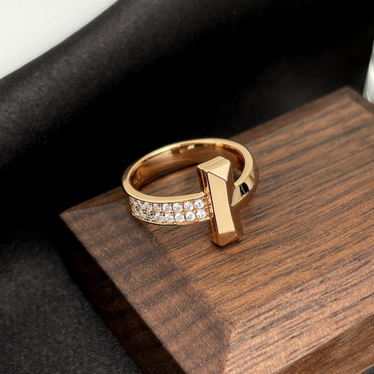 [Glow Muse ]T WIDE DIAMOND RING