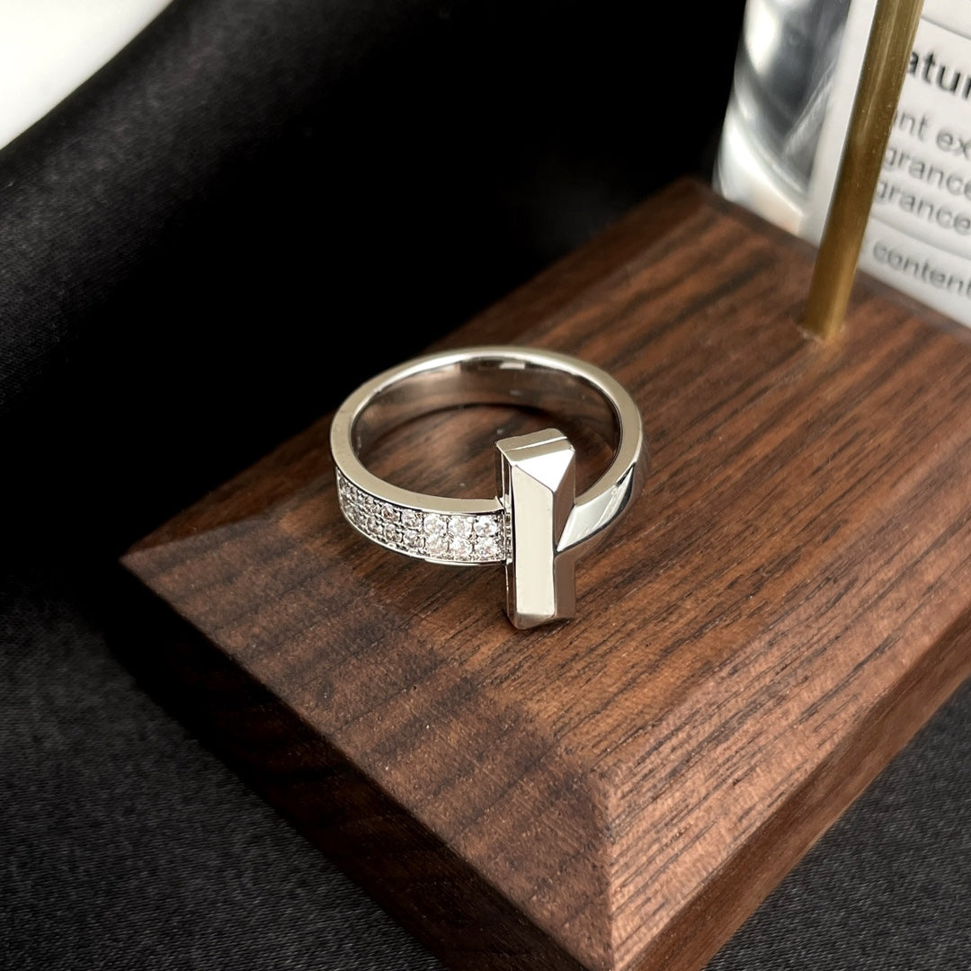 [Glow Muse ]T WIDE DIAMOND RING