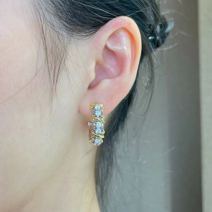 [Glow Muse ]SCHLUMBERGER GOLD DIAMOND EARRINGS