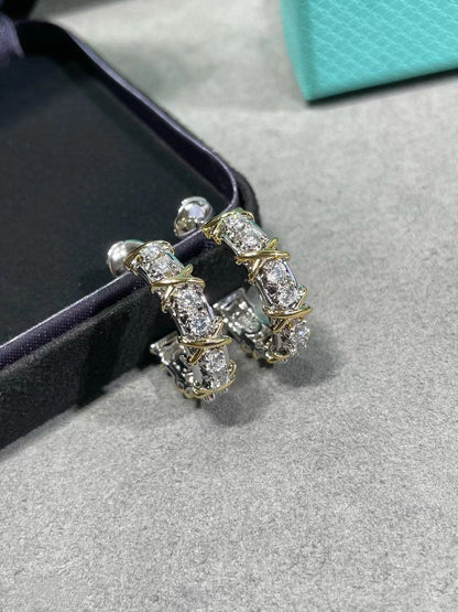 [Glow Muse ]SCHLUMBERGER GOLD DIAMOND EARRINGS