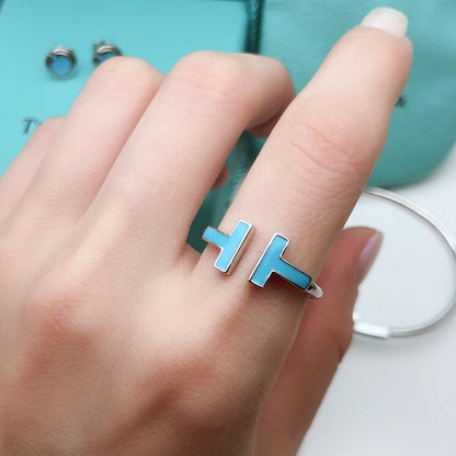 [Glow Muse ]T SMALL TURQUOISE SILVER RING