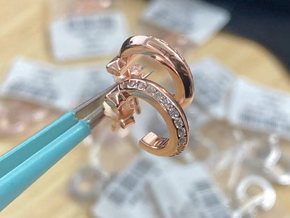 [Glow Muse ]T1 HOOP DIAMOND EARRINGS