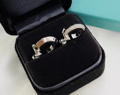 [Glow Muse ]T1 HOOP DIAMOND EARRINGS
