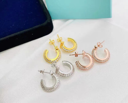 [Glow Muse ]T1 HOOP DIAMOND EARRINGS