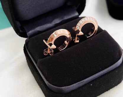 [Glow Muse ]T1 HOOP DIAMOND EARRINGS