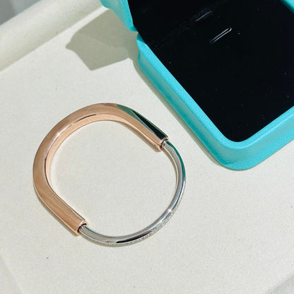 [Glow Muse ]LOCK PINK GOLD SILVER DIAMOND BRACELET
