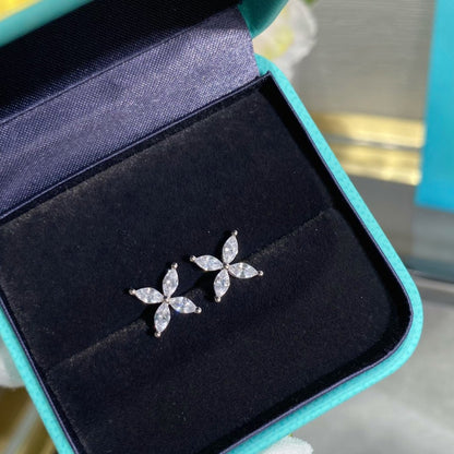 [Glow Muse ]VICTORIA SILVER DIAMOND STUD MINI EARRINGS