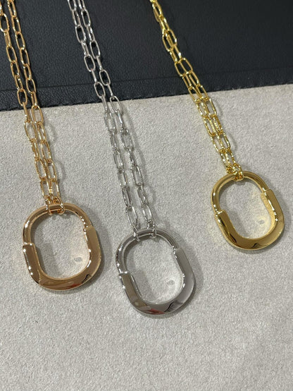 [Glow Muse ]LOCK MEDIUM PENDANT DIAMOND NECKLACE