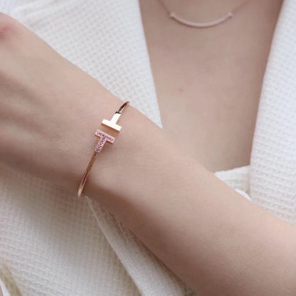 [Glow Muse ]T PINK GOLD PINK DIAMOND BRACELET