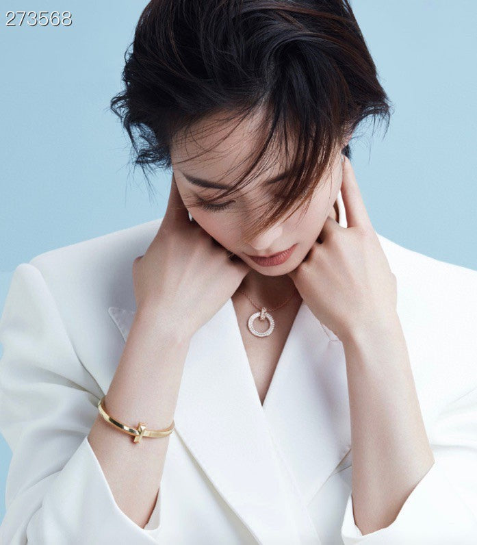 [Glow Muse ]T1 CIRCLE DIAMOND PAVED MEDIUM NECKLACE