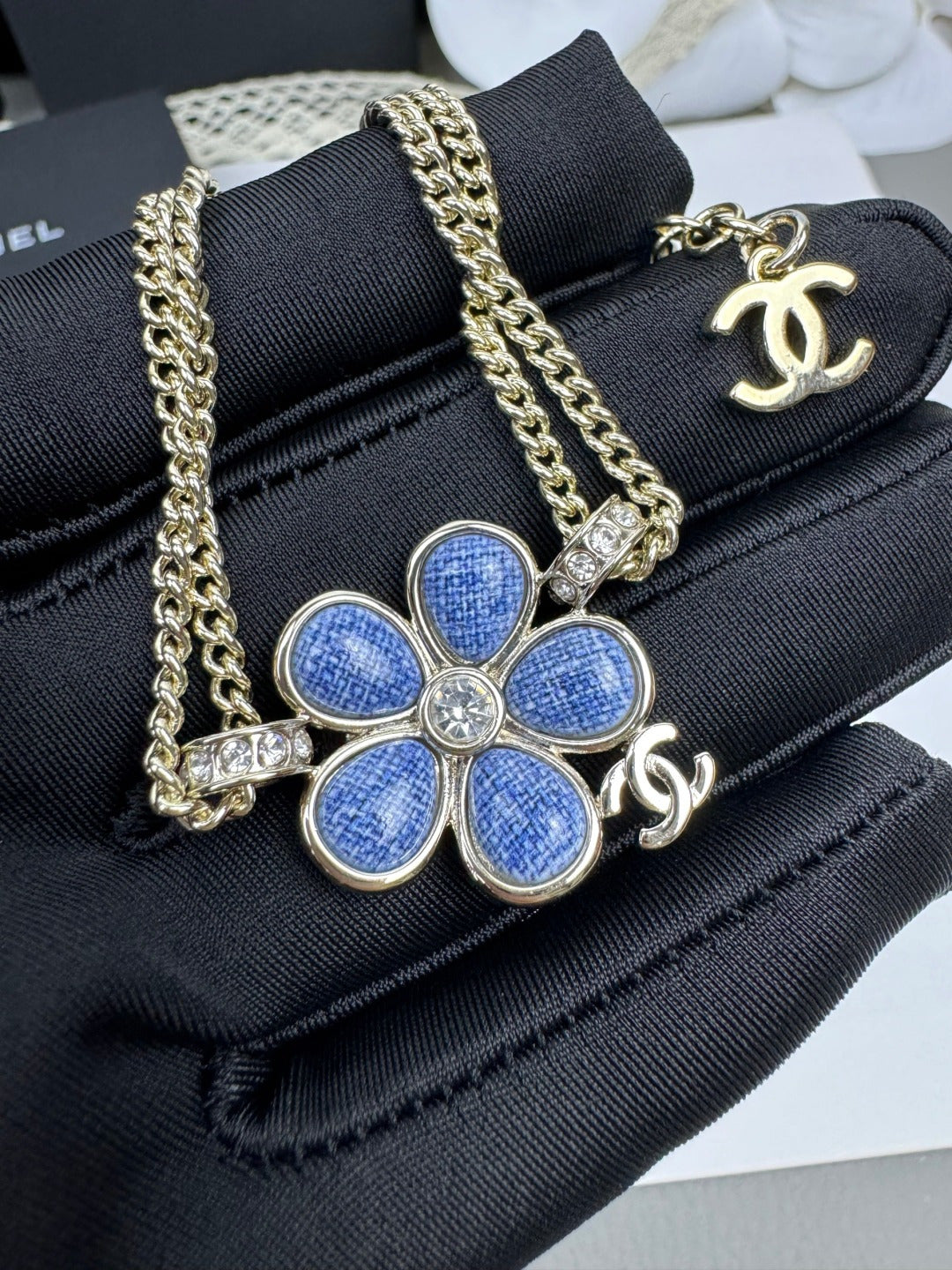 [Glow Muse]VOLTE New Blue Floral Double-Layer Bracelet