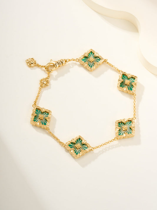 [⭐Glow Muse]B.C.L ENAMELED Five-Flower Bracelet（Various Colors)