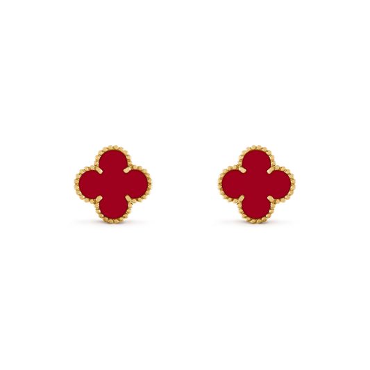 [Glow Muse]CLOVER MEDIUM 1 MOTIFS CARNELIAN  EARRINGS