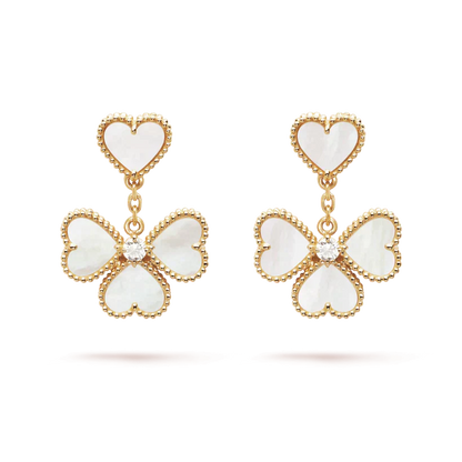 [Glow Muse]CLOVER SWEET WHITE MOP EARRINGS