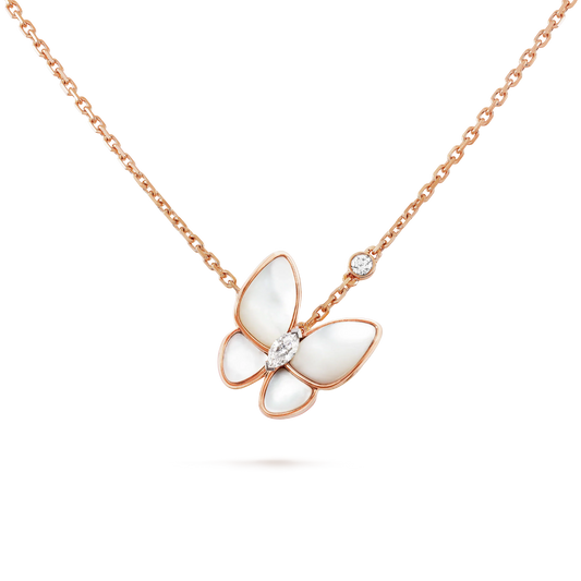 [Glow Muse]BUTTERFLY MOP DIAMOND NECKLACE