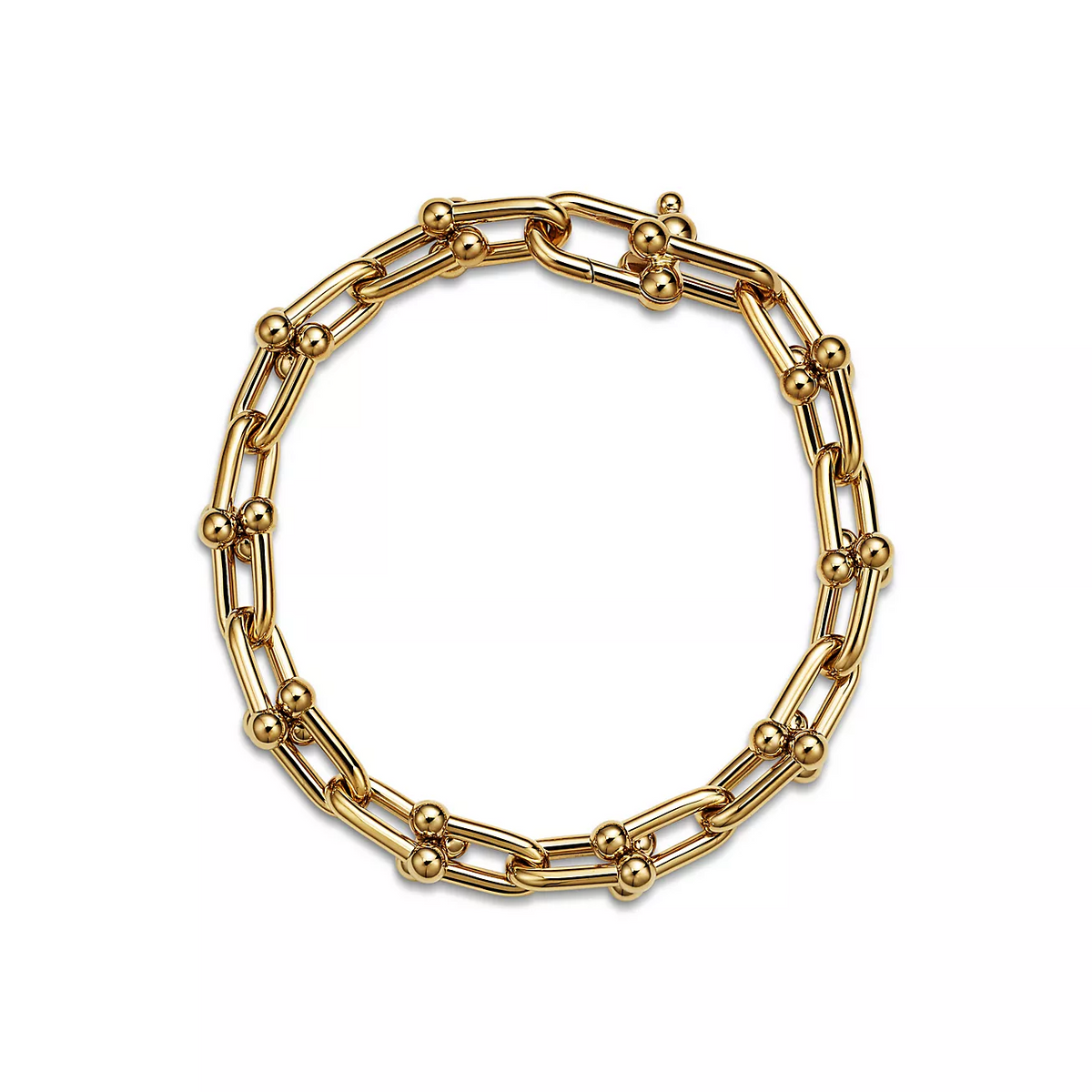 [Glow Muse ]HARDWEAR MEDIUM LINK 20 MOTIF GOLD BRACELET