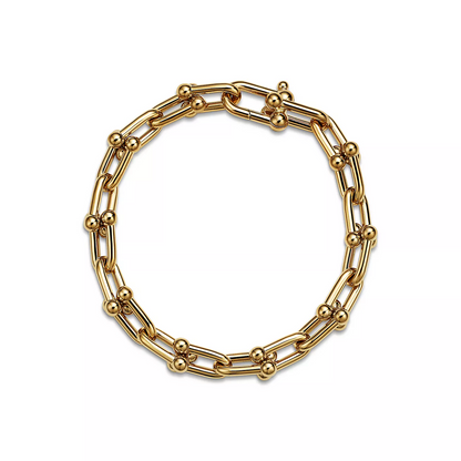 [Glow Muse ]HARDWEAR MEDIUM LINK 20 MOTIF GOLD BRACELET