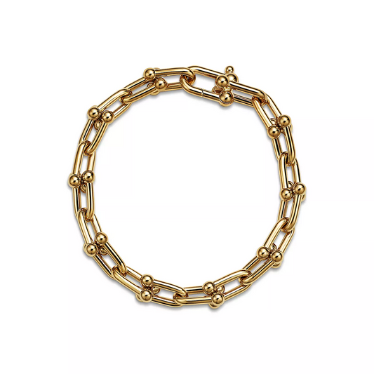 [Glow Muse ]HARDWEAR MEDIUM LINK 20 MOTIF GOLD BRACELET