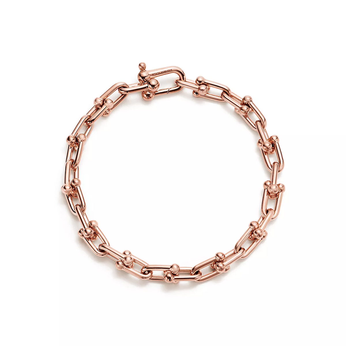 [Glow Muse ]HARDWEAR SMALL LINK 26 MOTIF PINK GOLD BRACELET