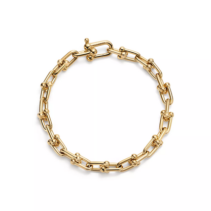 [Glow Muse ]HARDWEAR SMALL LINK 26 MOTIF GOLD BRACELET