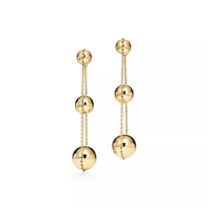 [Glow Muse ]TRIPLE DROP GOLD EARRINGS