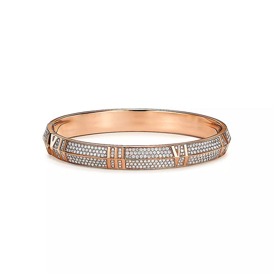 [Glow Muse ]ATLAS X PINK GOLD DIAMOND PAVED BRACELET