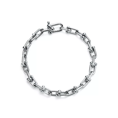 [Glow Muse ]HARDWEAR SMALL LINK 26 MOTIF SILVER BRACELET