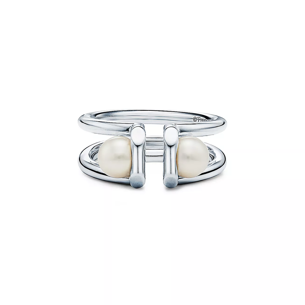 [Glow Muse ]DOUBLE PEARL SILVER RING